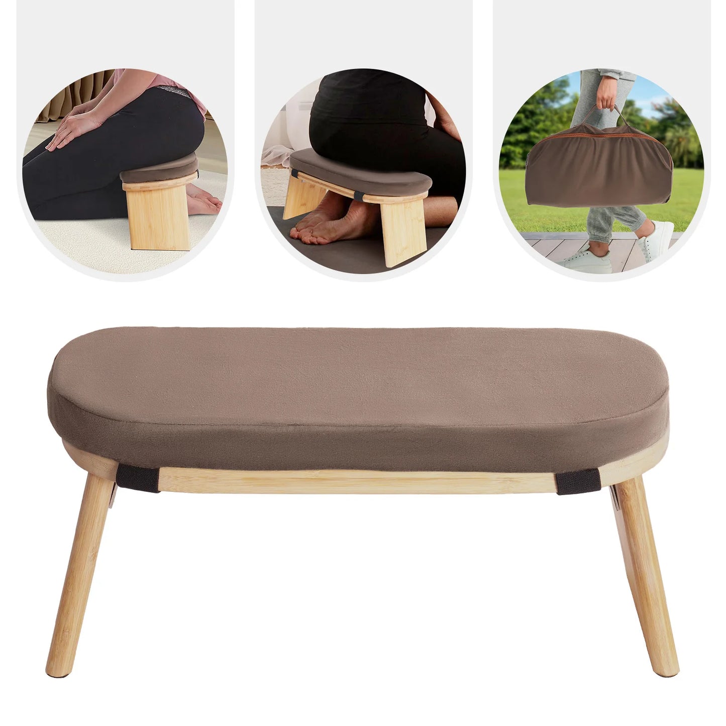 Classified By Exerciser Wooden Foldable Meditation Stool For Yoga