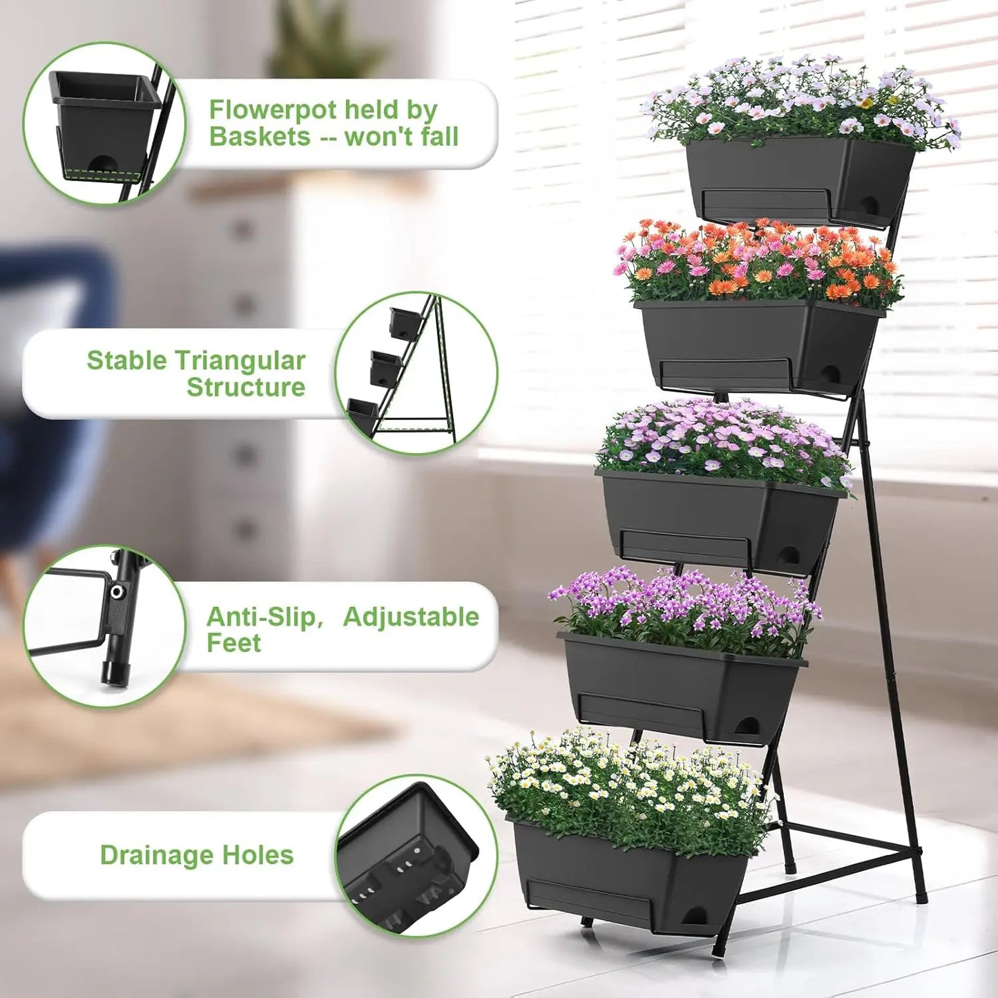 High-concerned Chemical Galvanized Raised Garden Beds Outdoor Planter Set for Vegetables and Flowers