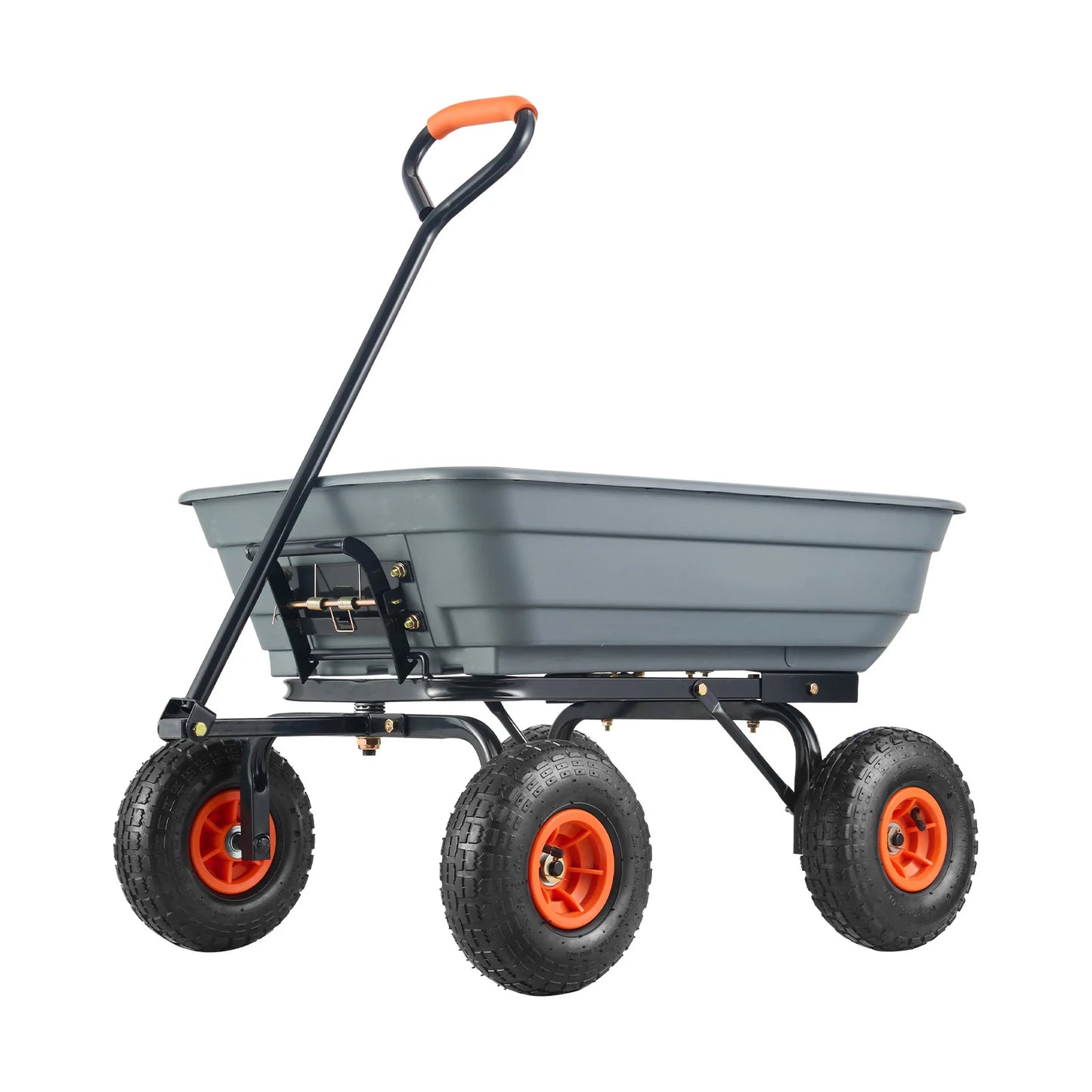 SucceBuy Poly Garden Dump Cart Durable 2 In 1 Handle