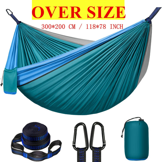 Camping Hammock With Nylon Parachute Fabric Portable Outdoor Double