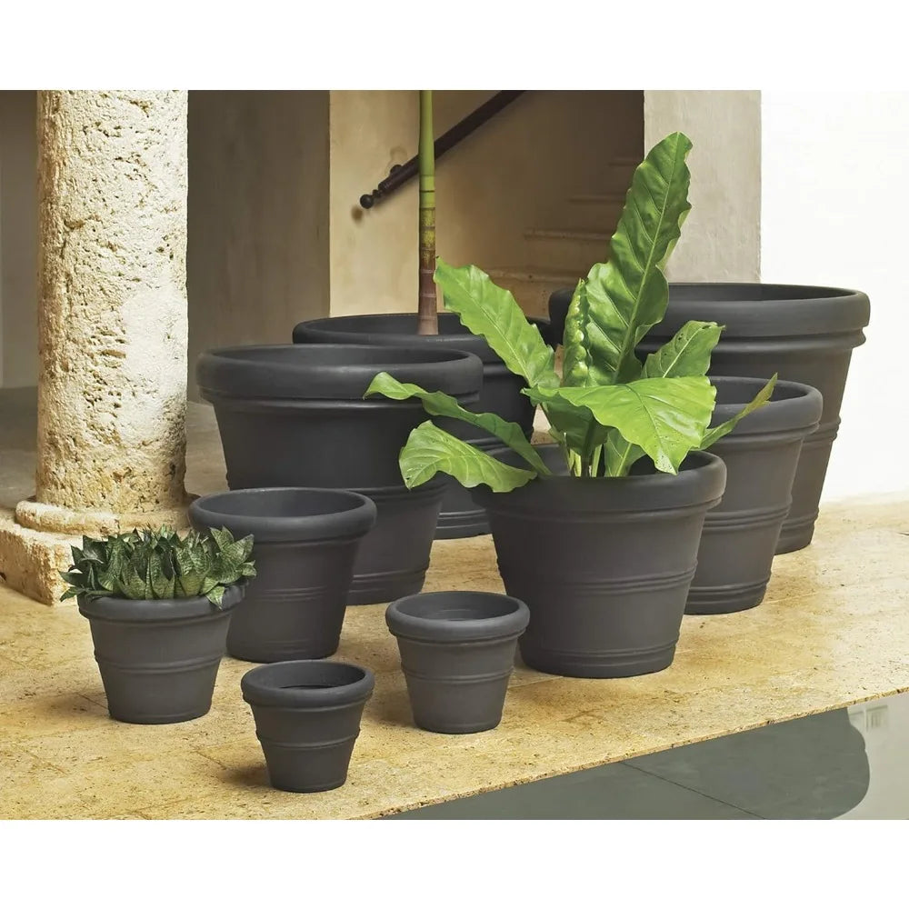 Brunello Classic Rolled Rim Planter Indoor Outdoor Weather Safe