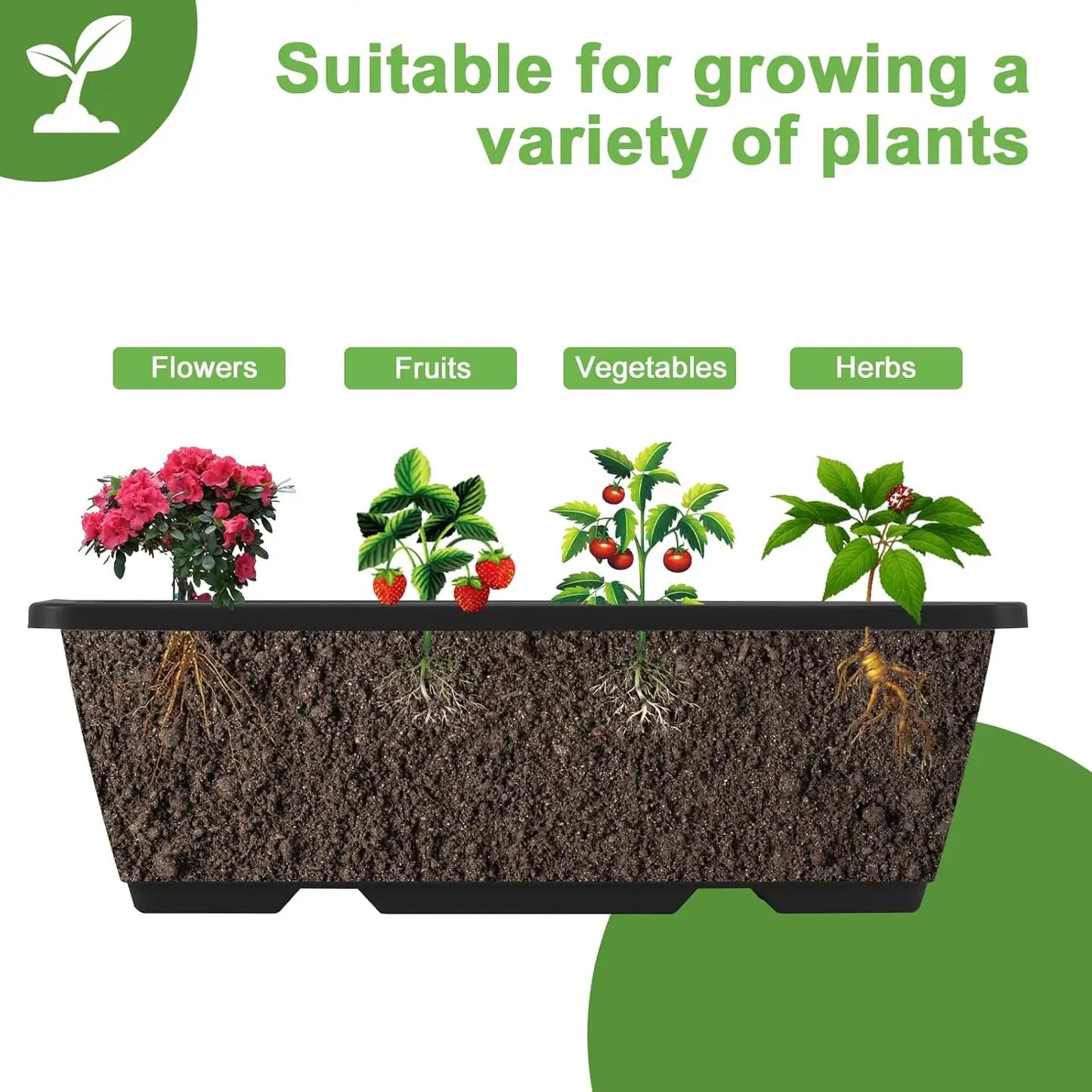 High-concerned Galvanized Raised Garden Beds 2-Pack For Outdoor Gardening Weatherproof