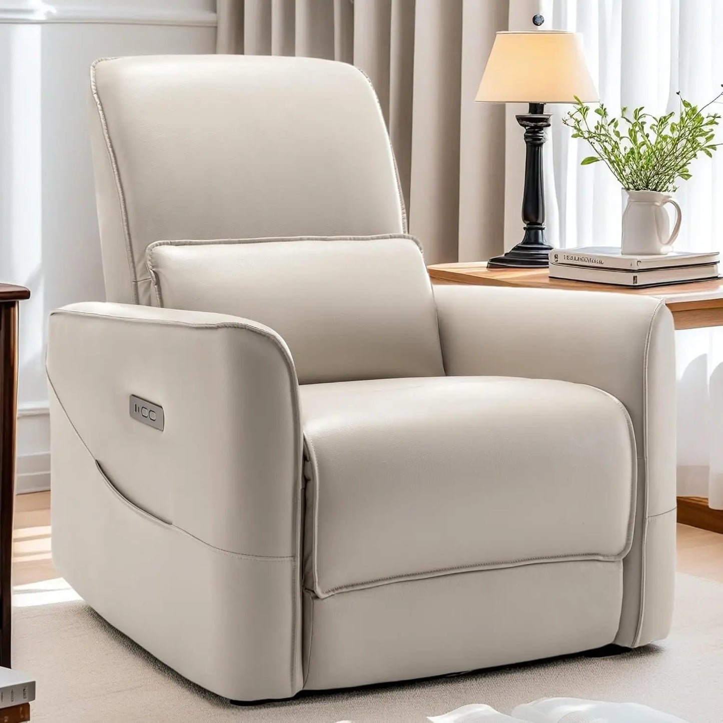XMSJ Glider Recliner Chair Power Rocker USB Type-C Ports