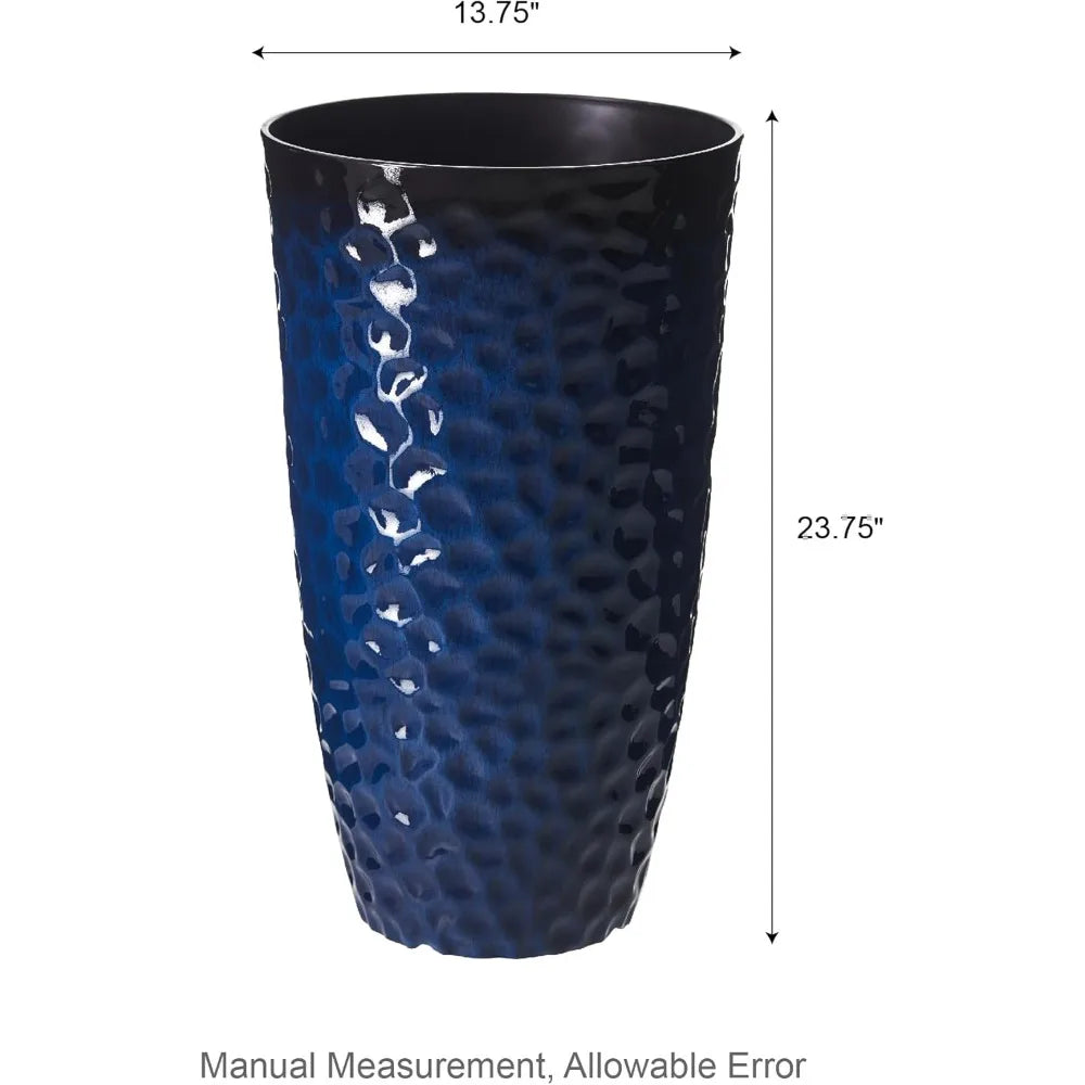 JIAOYING Tall Planter TwoPack HoneycombTextured WeatherproofUVProtected Modern Outdoor