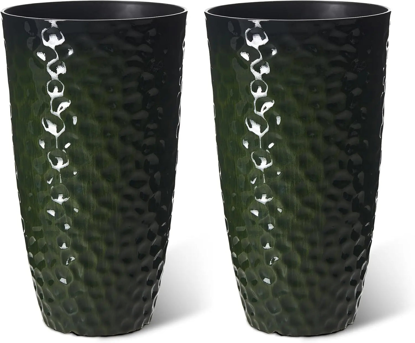 JIAOYING Tall Planter TwoPack HoneycombTextured WeatherproofUVProtected Modern Outdoor