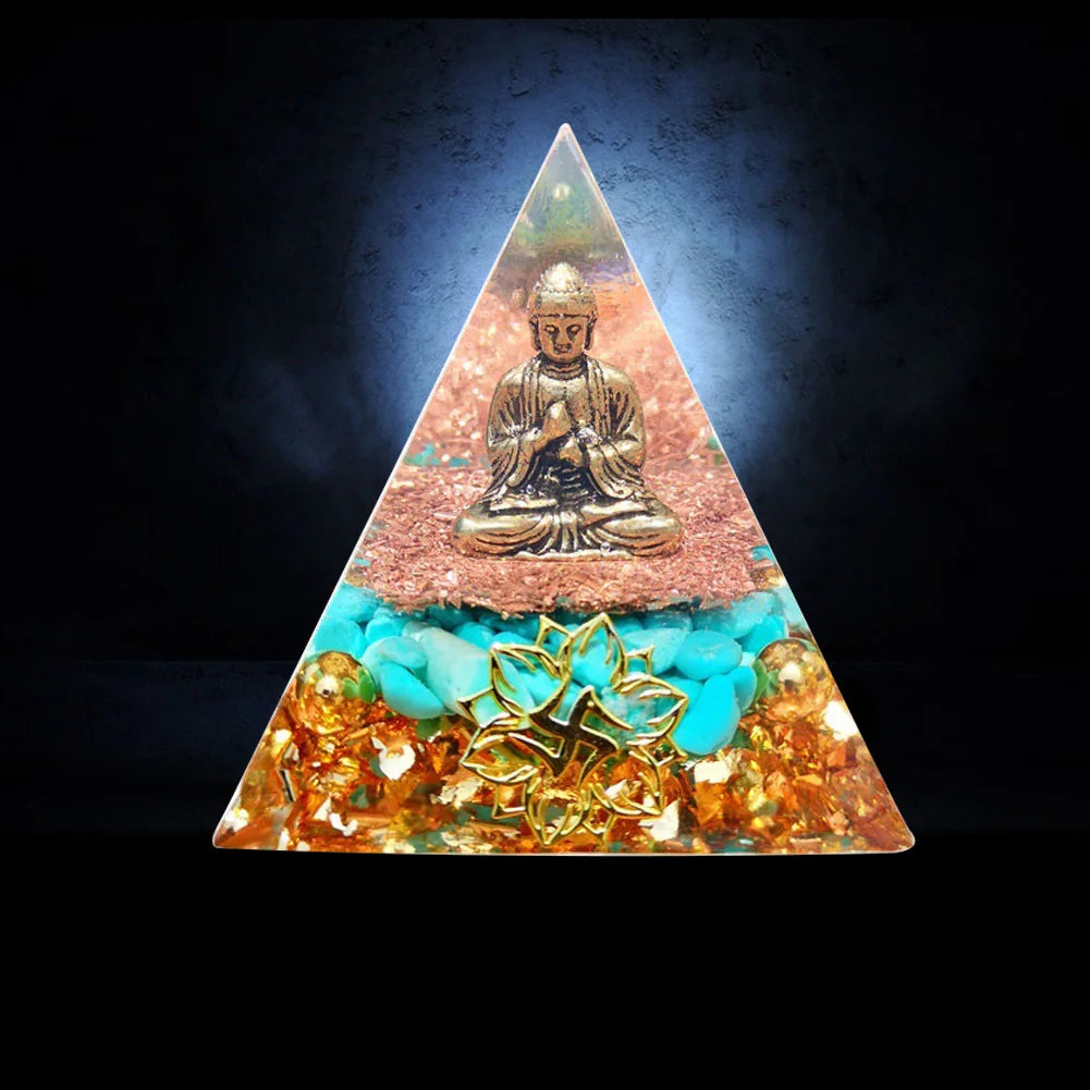 Shunmaii Crystal Pyramid Healing Figurine For Meditation EnergyDecorativeArtwork