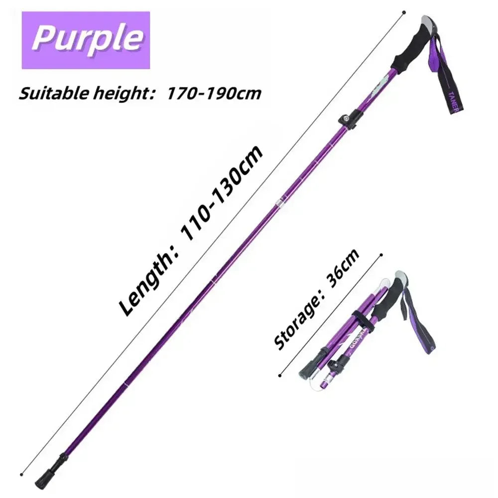 Zhejiang Ultralight Folding Trekking Pole Anti Shock Aluminum Alloy