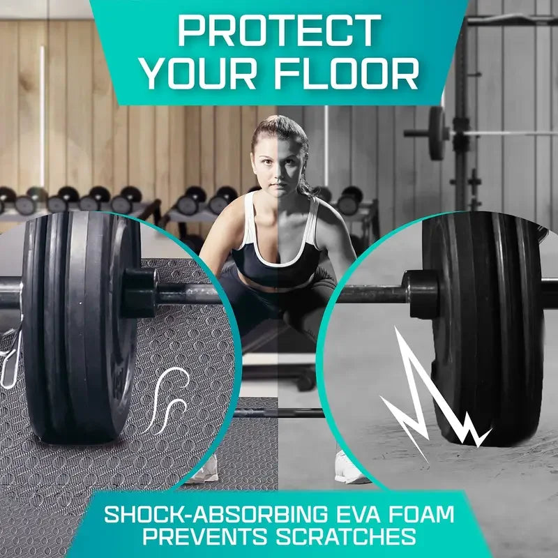 Premium EVA Foam Yoga Mat Home Gym Non Slip Washable