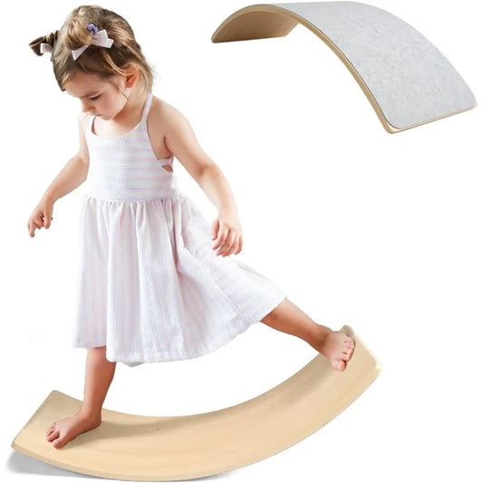 SHXI Gentle Monster Wooden Wobble Balance Board For Toddlers