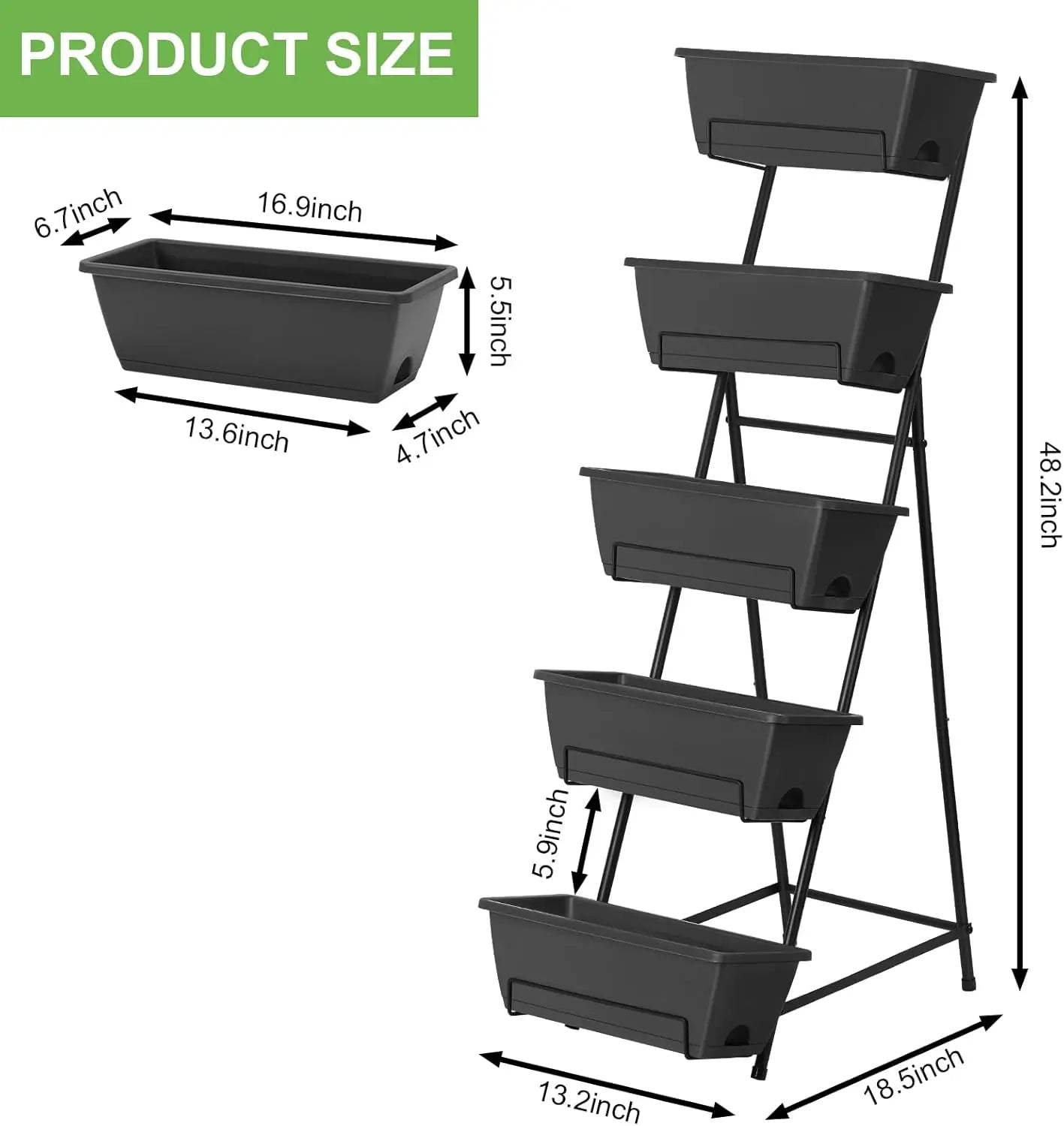 High-concerned Chemical Galvanized Raised Garden Beds Outdoor Planter Set for Vegetables and Flowers