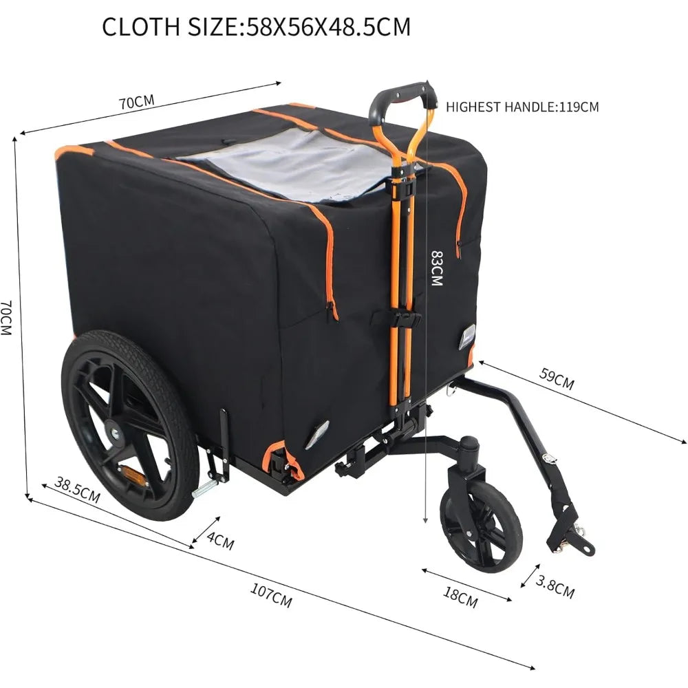 Adigyco Foldable Pet Jogging Stroller Bicycle Trailer For Small Pets