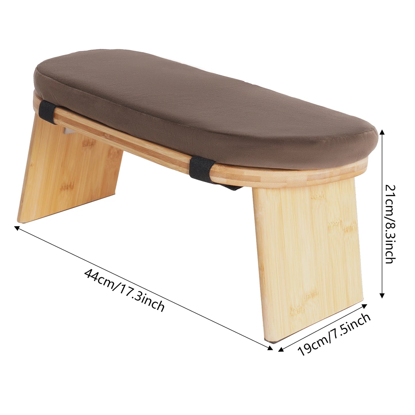 Bymaocar Foldable Ergonomic Meditation Bench Kneeling Stool