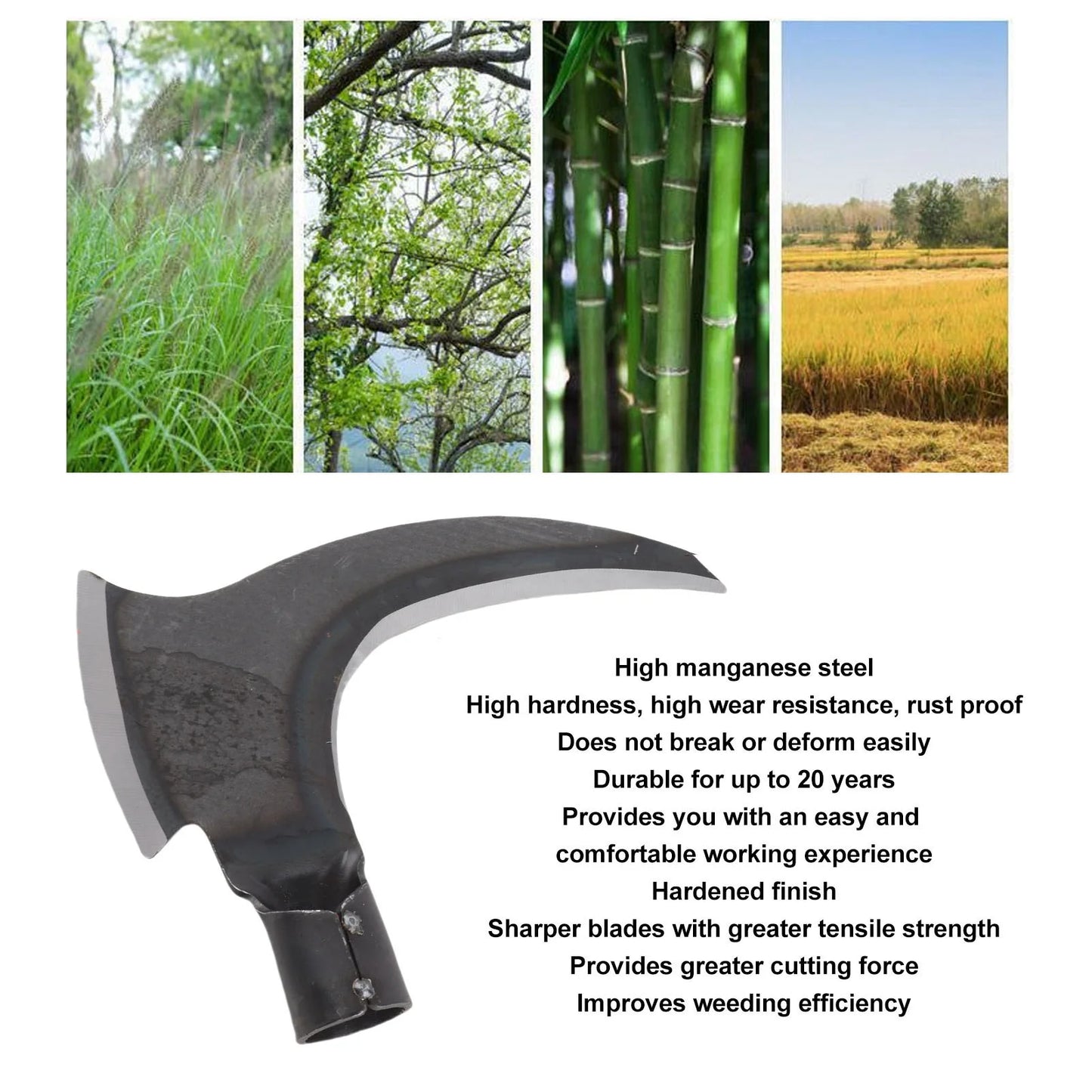 High Concerned Double Scythe Manganese Steel For Gardening Tools