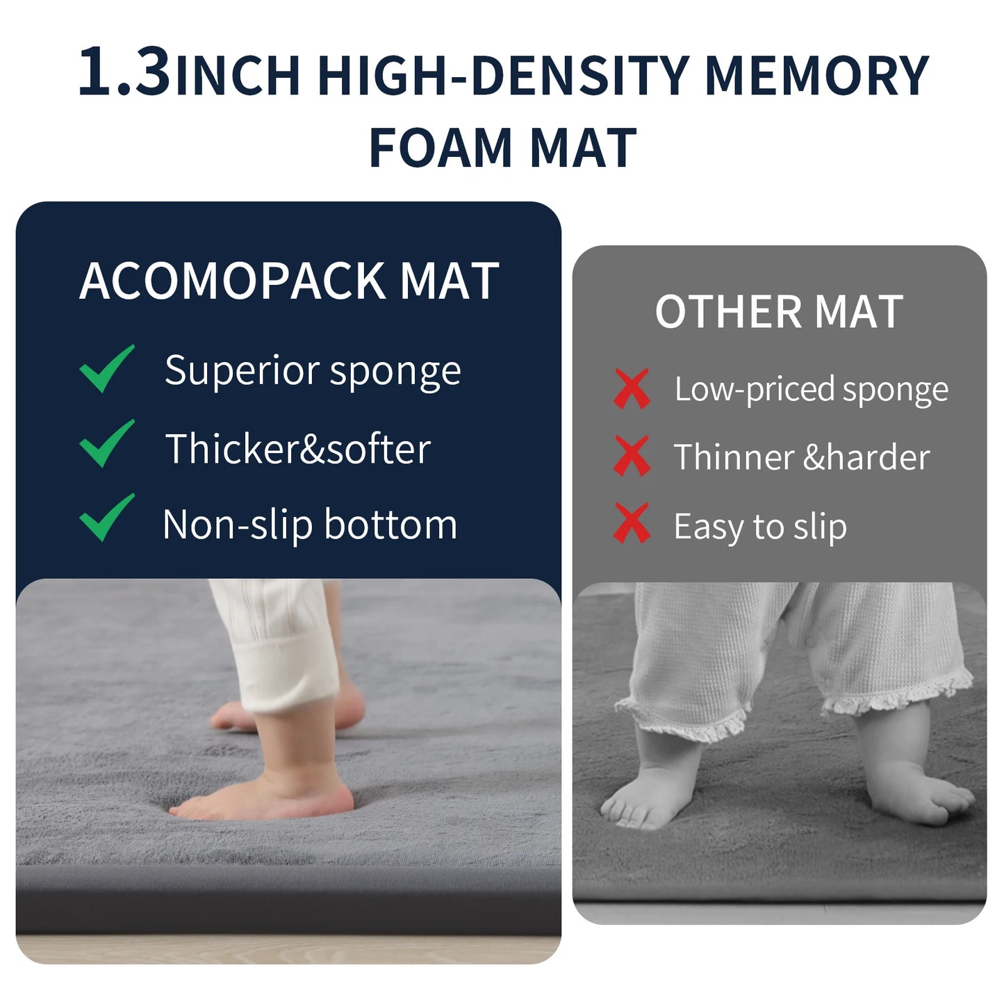 Huloo Sleep Baby Play Mat Non-Slip Tatami Style Crawling Rug