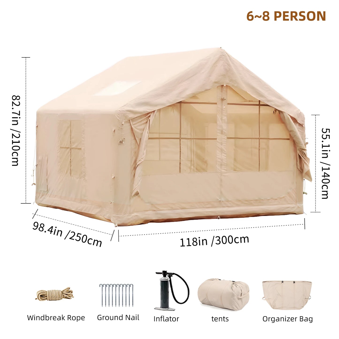 Building Inflatable Camping Tent Four Season Ultra Quick Setup Stove