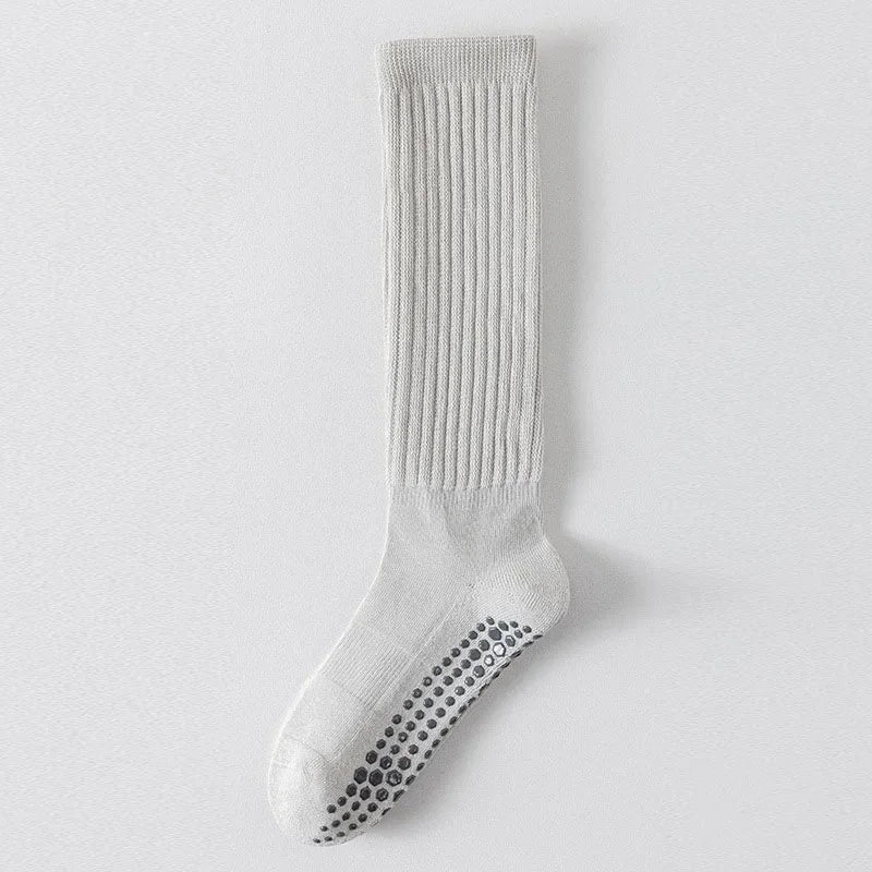 Yoga Socks Women Non-Slip Cotton Dot Silicone Knee-High Grip Socks