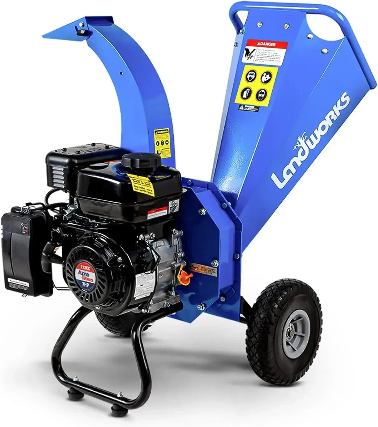 XMSJ Mini Wood Chipper Shredder Mulcher Heavy Duty 7HP Compact