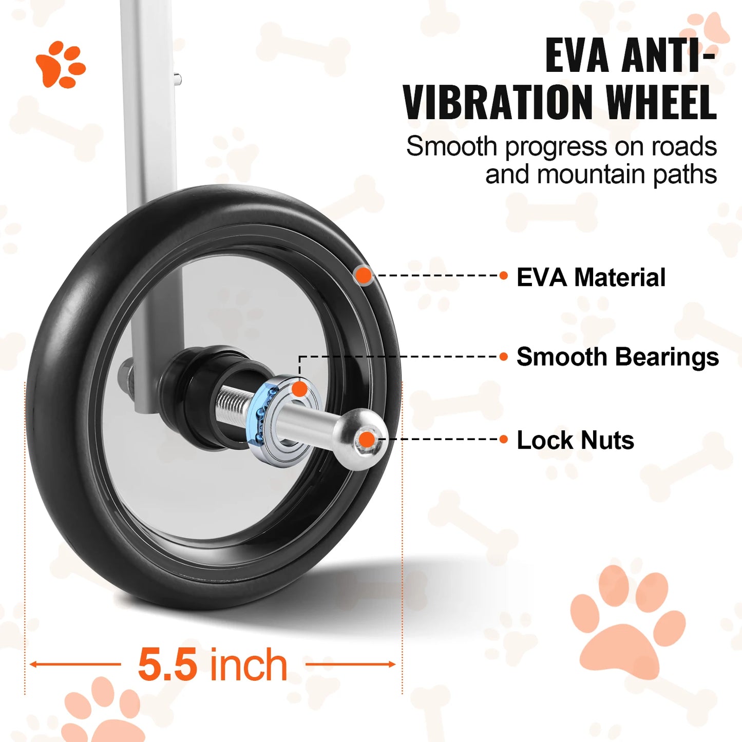 Hign-concerned SucceBuy 2 Wheels Dog Wheelchair For Back Legs