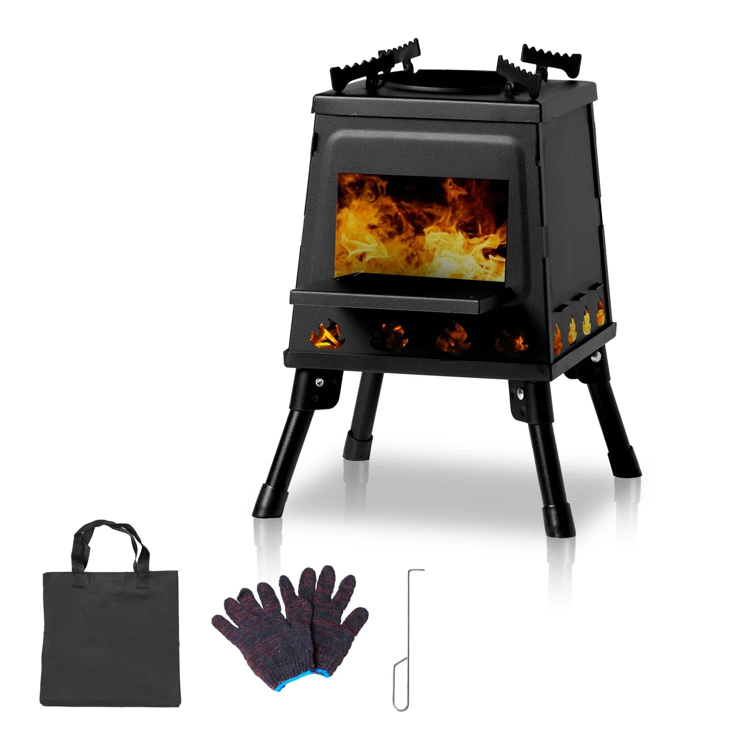 Portable Wood Camping Stove For Outdoor Cooking