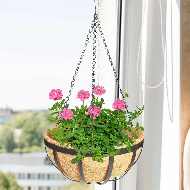 High Concerned Coconut Planter Basket With Coco Liner Hanging Pot