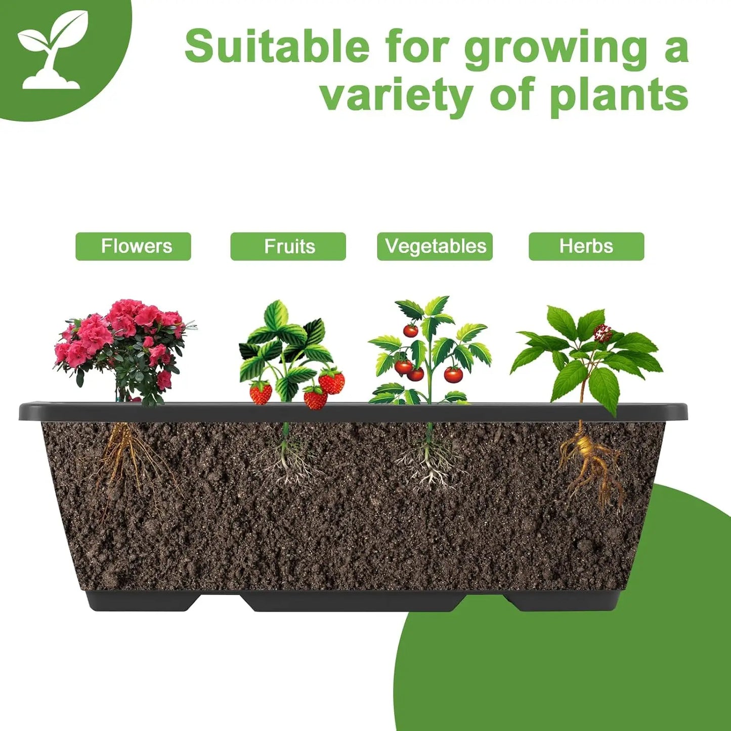 High-concerned Chemical Galvanized Raised Garden Beds Outdoor Planter Set for Vegetables and Flowers