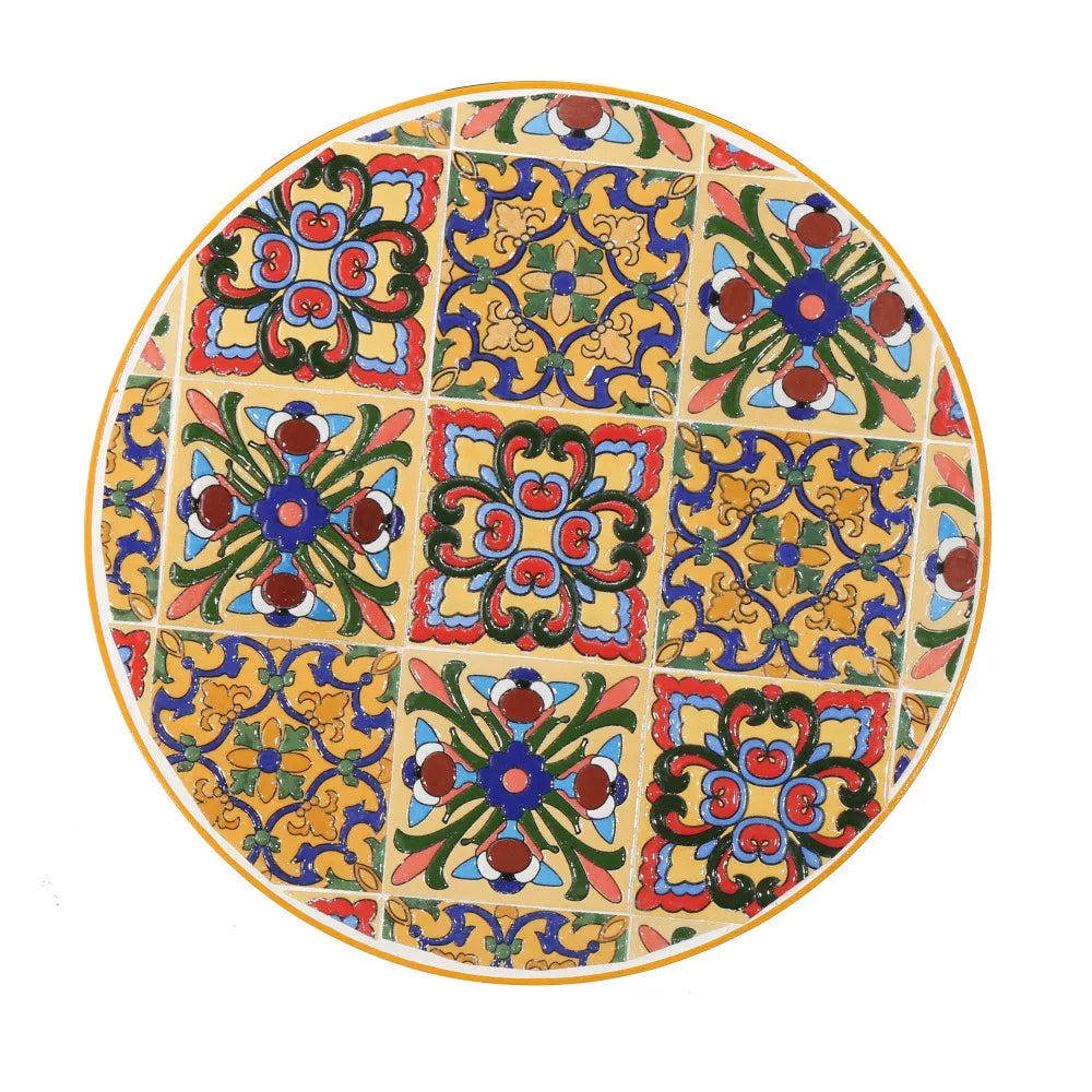 Hign-concerned Outdoor Side Table Anti Rust Metal Weather Resistant