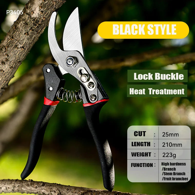 Garden Hand Pruners With SK5 Steel Blades Bypass Pruner