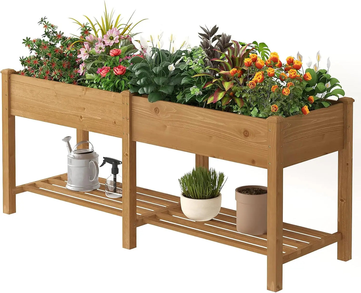 Finishing Weatherproofed RotResistant Premium Wooden Raised GardenBed Planter Box Legs