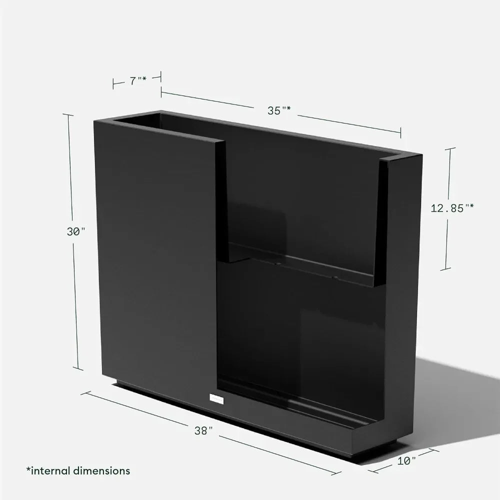 High Concerned Plastic Extra-Tall Rectangular Planter Indoors Outdoor All-Weather