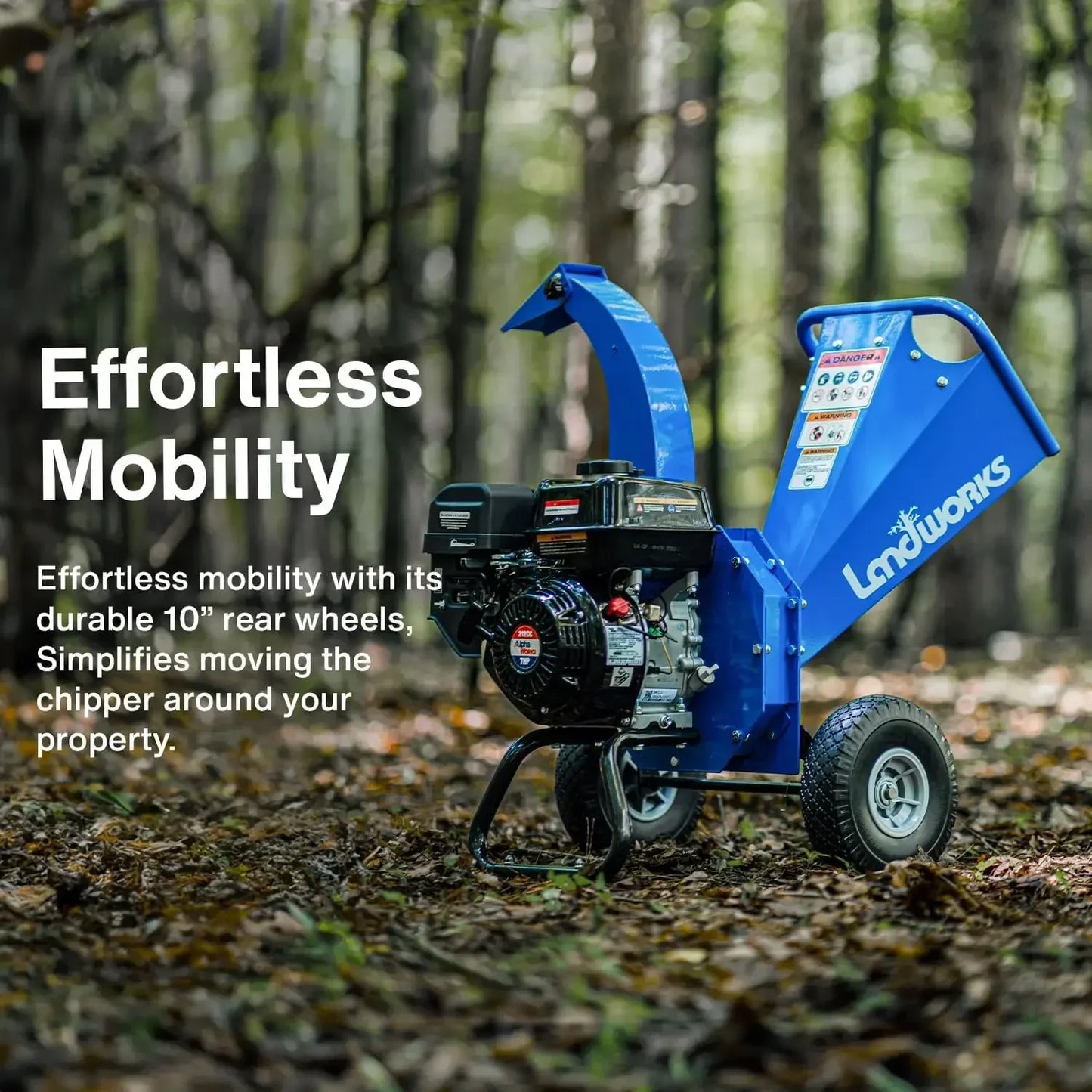 XMSJ Mini Wood Chipper Shredder Mulcher Heavy Duty 7HP Compact