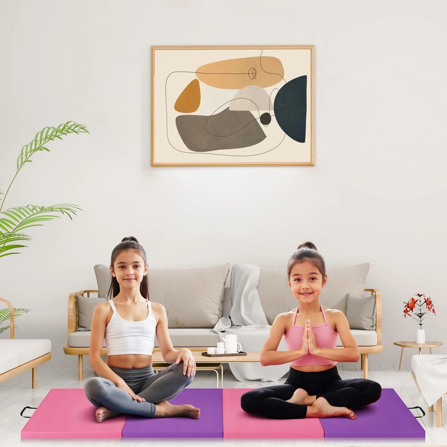 Hign-concerned Folding Gymnastics Mat for Exercise, Yoga and Pilates