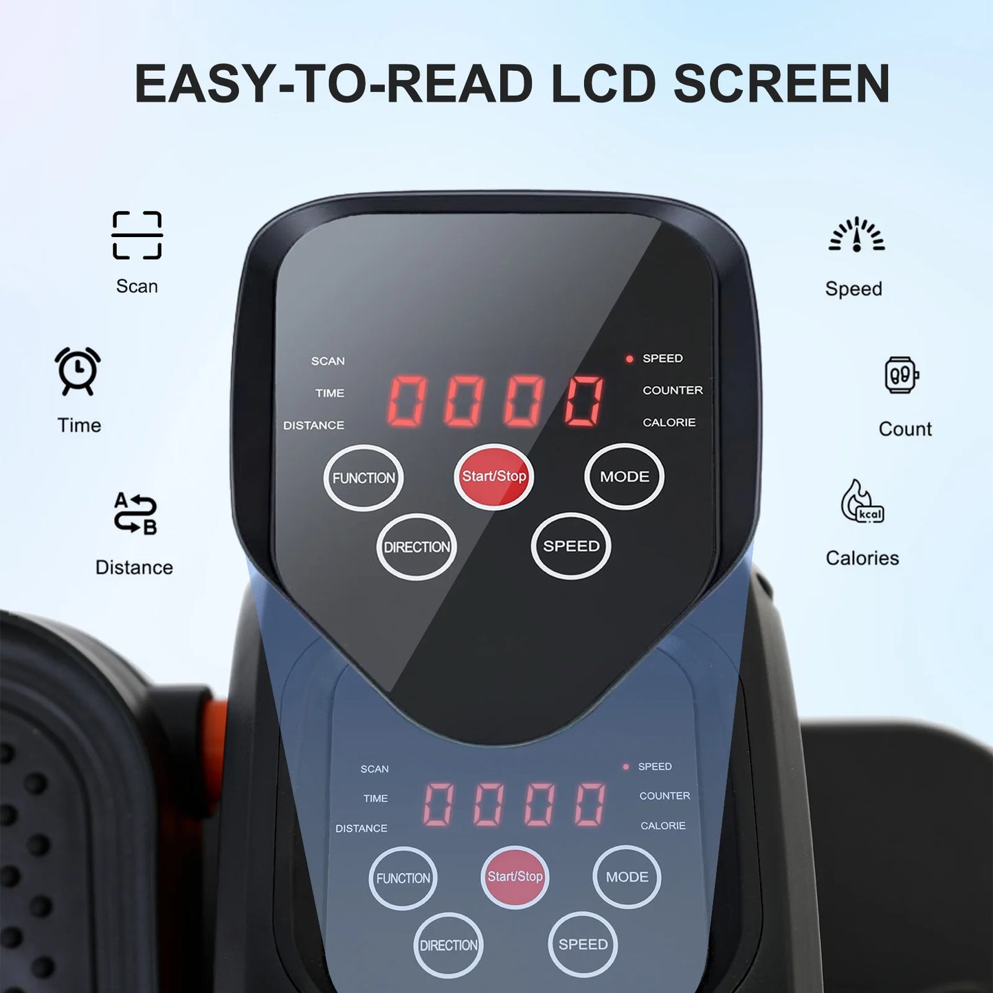 Gamewiu Under Desk Elliptical Machine Seated Leg Exerciser 12 Adjustable