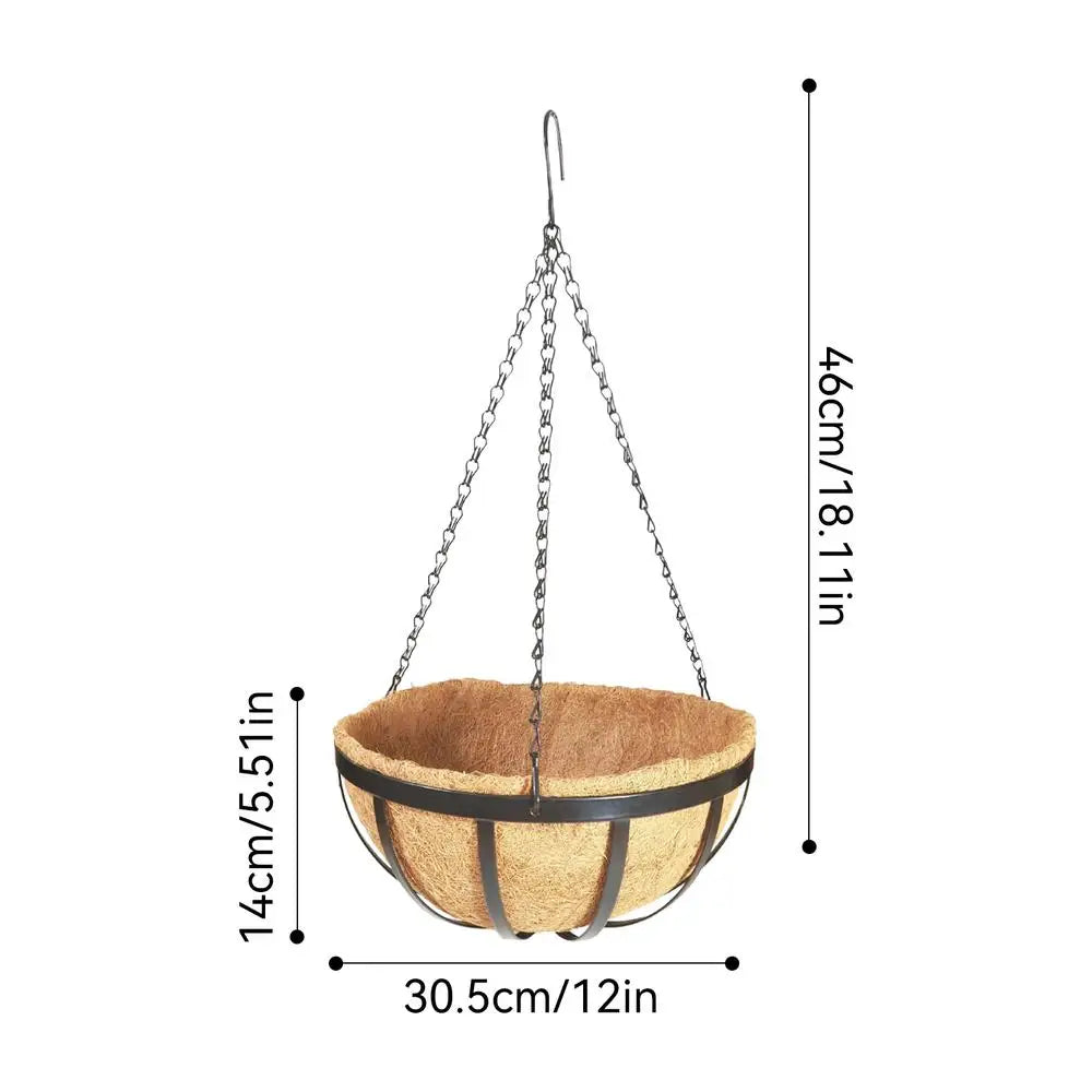 High Concerned Coconut Planter Basket With Coco Liner Hanging Pot