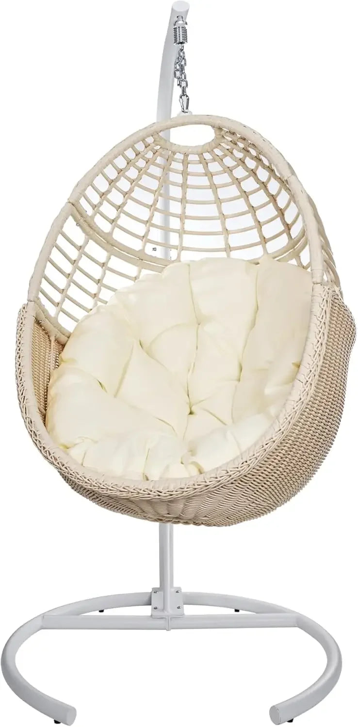 ZUIYU Hanging Egg Chair With Stand Rattan Swing Chair