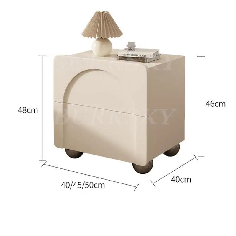 Fosanmi Modern Bedside Table Nightstand Home Storage Cabinet