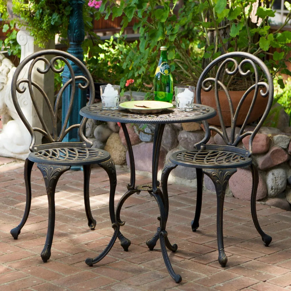 Floral Design Garden Furniture Sets 3pcs Outdoor Furniture